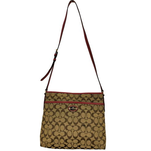 コーチ COACH シグネチャー 総柄キャンバスショルダーバッグ レディース