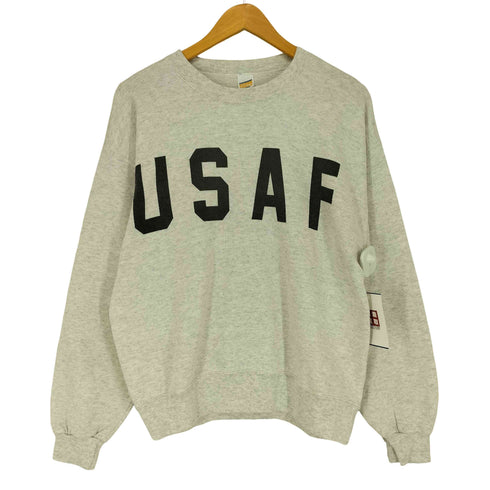 80-90s USA製 USAF Thunder 霜降り クルーネックスウェット メンズ M