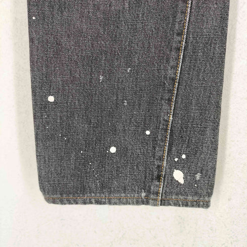 ドゥニーム Denime ペンキ加工 ボタンフライブラックデニムパンツ メンズ 34