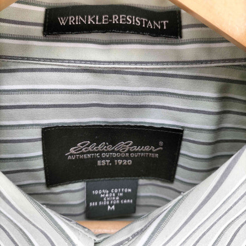 エディーバウアー Eddie Bauer 半袖 ストライプ ボタンシャツ メンズ JPN:M