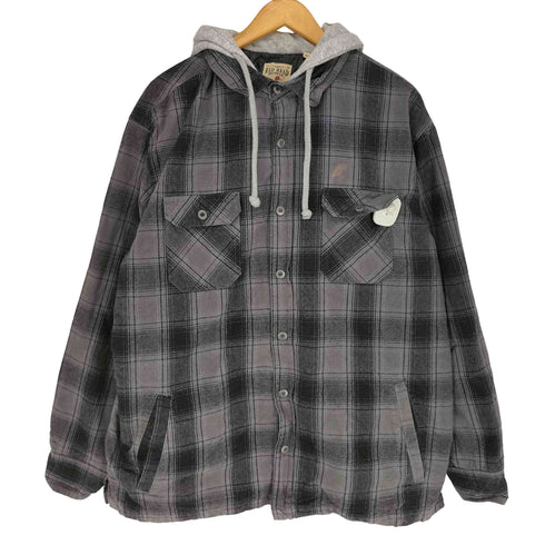 レッドヘッド RED HEAD 裏地キルティングフーデッドシャツジャケット メンズ import:XL
