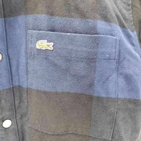 ラコステ LACOSTE プレーン×バッファローチェックリバーシブルシャツアウター リバーシブル メンズ