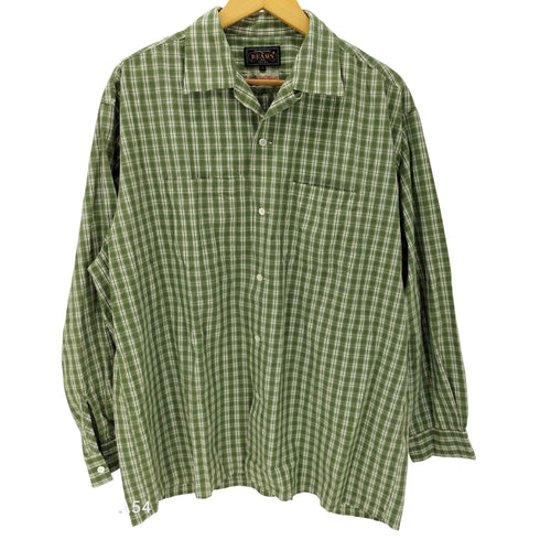 ビームスプラス BEAMS+ 26SS Open Collar 80/2 Madras L/S 開襟 オープンカラー マドラス チェック シャツ メンズ JPN:L
