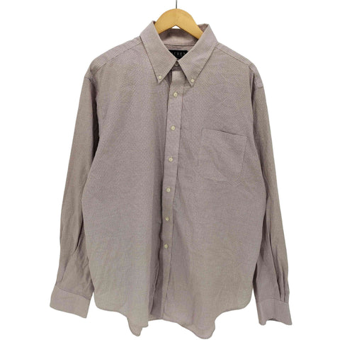 ローレンラルフローレン LAUREN RALPH LAUREN NON IRON ツートン ギンガムチェック フロントポケット 長袖 ボタンダウンシャツ メンズ 17 1/2