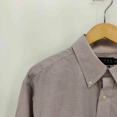 ローレンラルフローレン LAUREN RALPH LAUREN NON IRON ツートン ギンガムチェック フロントポケット 長袖 ボタンダウンシャツ メンズ 17 1/2