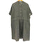 コットンハウスアヤ Cotton House Aya yesterday cross リネン カスリ生地 スタンドカラー半袖 シャツ レディース JPN:M