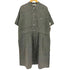 コットンハウスアヤ Cotton House Aya yesterday cross リネン カスリ生地 スタンドカラー半袖 シャツ レディース JPN:M