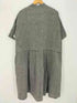 コットンハウスアヤ Cotton House Aya yesterday cross リネン カスリ生地 スタンドカラー半袖 シャツ レディース JPN:M