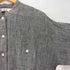 コットンハウスアヤ Cotton House Aya yesterday cross リネン カスリ生地 スタンドカラー半袖 シャツ レディース JPN:M