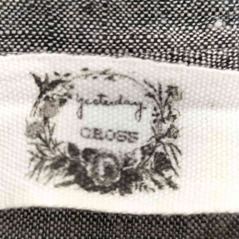 コットンハウスアヤ Cotton House Aya yesterday cross リネン カスリ生地 スタンドカラー半袖 シャツ レディース JPN:M