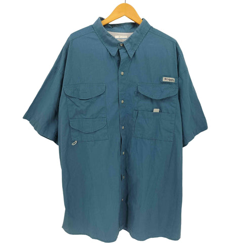 コロンビア Columbia PFG 裏地メッシュ マルチポケット アクションプリーツ 半袖 フィッシング シャツ メンズ import:XXL
