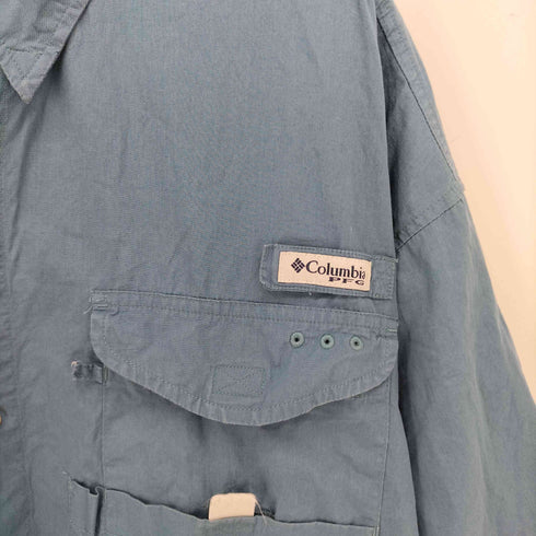 コロンビア Columbia PFG 裏地メッシュ マルチポケット アクションプリーツ 半袖 フィッシング シャツ メンズ import:XXL