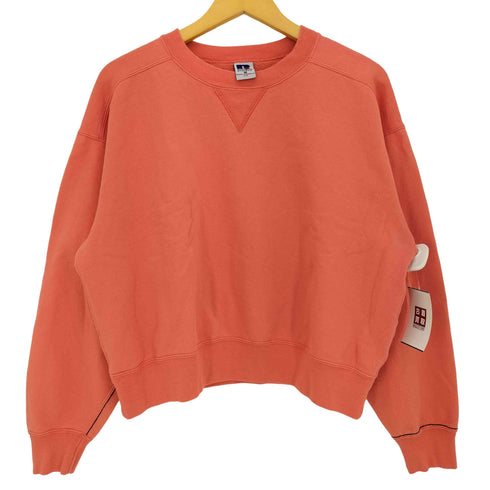 ラッセルアスレチック RUSSELL ATHLETIC 90s ステッチライン Vガゼット クロップド スウェット レディース JPN:M
