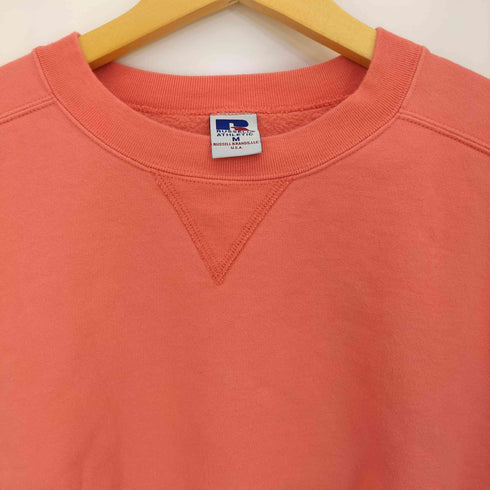 ラッセルアスレチック RUSSELL ATHLETIC 90s ステッチライン Vガゼット クロップド スウェット レディース JPN:M