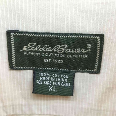 エディーバウアー Eddie Bauer ピンボーダー フロントポケット コットン 半袖 シャツ メンズ import:XL