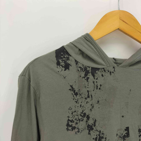 アルマーニエクスチェンジ ARMANI EXCHANGE ラメ プリント L/S フーディー カットソー Y2K メンズ import:S