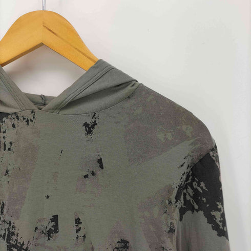 アルマーニエクスチェンジ ARMANI EXCHANGE ラメ プリント L/S フーディー カットソー Y2K メンズ import:S