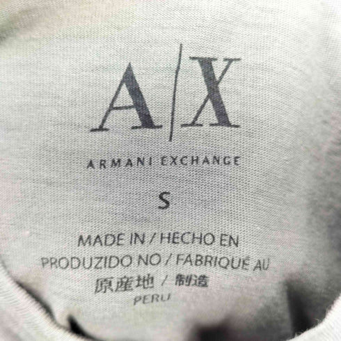 アルマーニエクスチェンジ ARMANI EXCHANGE ラメ プリント L/S フーディー カットソー Y2K メンズ import:S