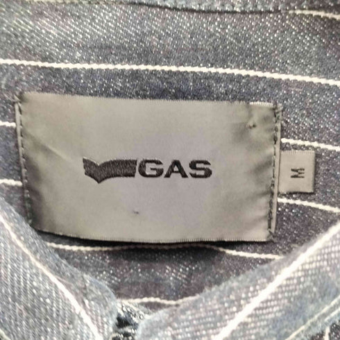 ガス GAS ヒッコリーストライプ ミリタリーデニム L/S シャツ メンズ import:M