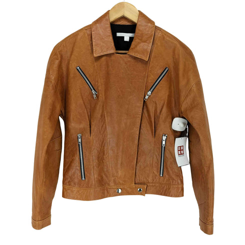 lamb leather JONATHANSIMKHAI 比翼 レザー ジャケット レディース JPN:S