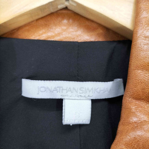 lamb leather JONATHANSIMKHAI 比翼 レザー ジャケット レディース JPN:S