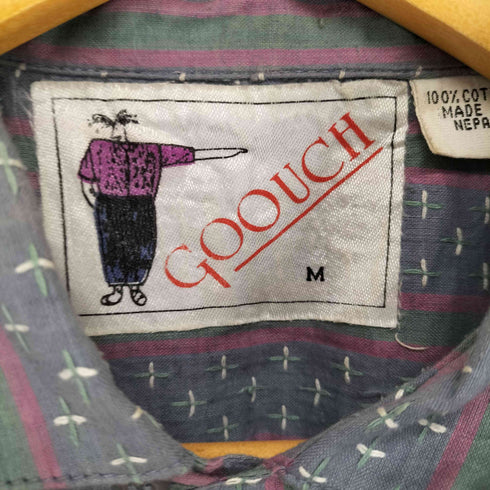 グーチ GOOUCH 90s ネパール製 開襟コットンシャツ メンズ M