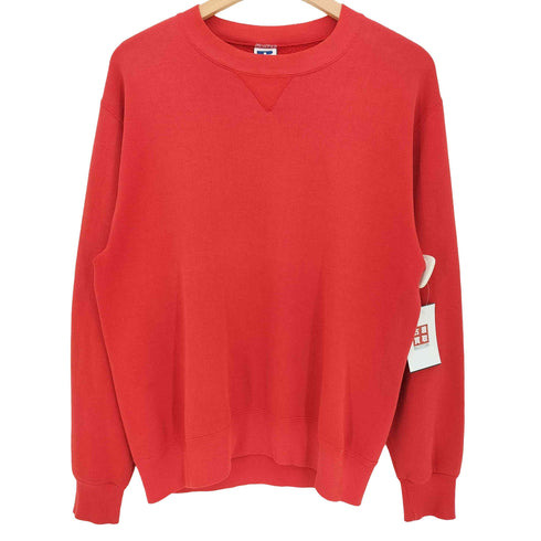 ラッセルアスレチック RUSSELL ATHLETIC 90s USA製 コットンポリ 前V ブランク クルーネックスウェット メンズ import:M