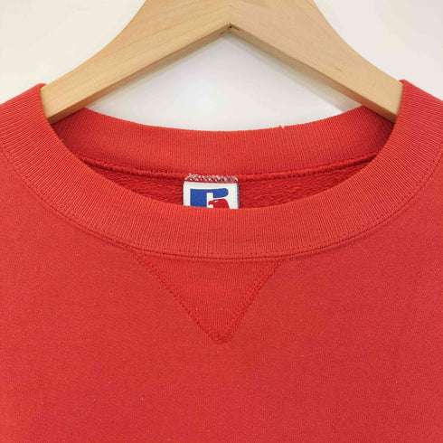 ラッセルアスレチック RUSSELL ATHLETIC 90s USA製 コットンポリ 前V ブランク クルーネックスウェット メンズ import:M