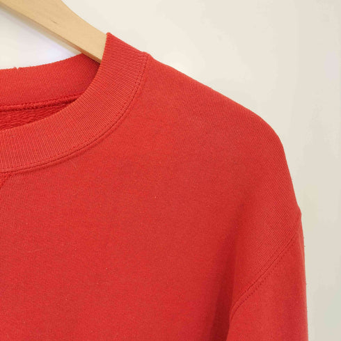 ラッセルアスレチック RUSSELL ATHLETIC 90s USA製 コットンポリ 前V ブランク クルーネックスウェット メンズ import:M