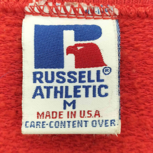 ラッセルアスレチック RUSSELL ATHLETIC 90s USA製 コットンポリ 前V ブランク クルーネックスウェット メンズ import:M