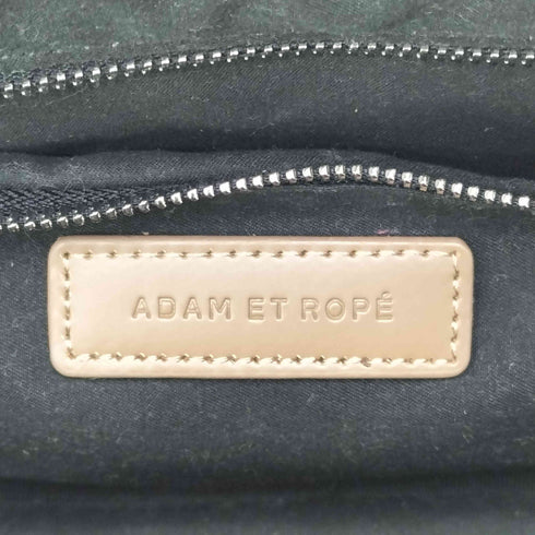 アダムエロペ Adam et Rope サステナブル ロゴスクエアボストンバッグ レディース