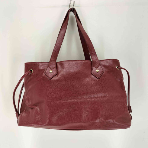 ヴィヴィアンウエストウッドロンドン Vivienne Westwood LONDON GENUINE LEATHER イタリア製 オーブロゴ シボ革 レザートートバッグ バーガンディ レディース
