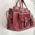 ヴィヴィアンウエストウッドロンドン Vivienne Westwood LONDON GENUINE LEATHER イタリア製 オーブロゴ シボ革 レザートートバッグ バーガンディ レディース