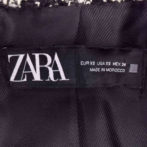 ザラ ZARA ツイードデザイン クロップド丈ジャケット レディース import:XS