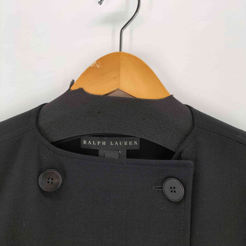 ラルフローレン RALPH LAUREN USA製 ショート丈 ノーカラーダブルジャケット レディース 2