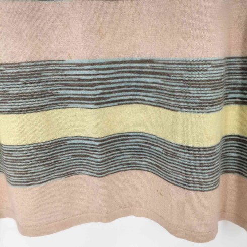 ミッソーニ MISSONI マルチカラーボーダー シルク混カシミヤニットセーター レディース 44