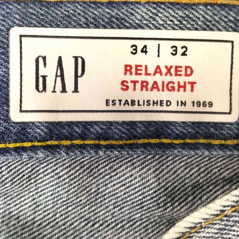 ギャップ Gap RELAXED STRAIGHT ワイド ストレート デニム パンツ メンズ 34/32