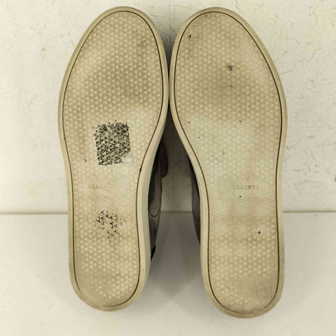ALL SAINTS シルバーメタリック ローカットスニーカー レディース 24.5