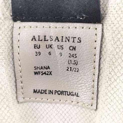 ALL SAINTS シルバーメタリック ローカットスニーカー レディース 24.5