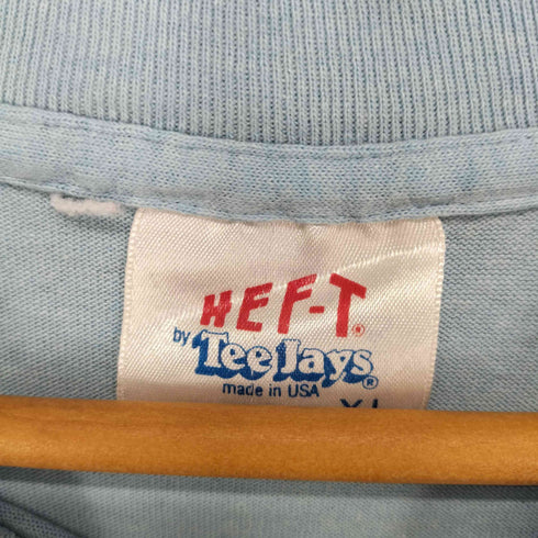 HEF-T BY TEE JAYS USA製 袖裾シングル フロントアニマルプリントクルーネックTシャツ メンズ XL