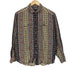 Liz Wear レーヨン100 ループ留め 両フラップ 総柄オープンカラーシャツ メンズ JPN:S