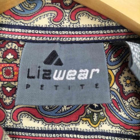 Liz Wear レーヨン100 ループ留め 両フラップ 総柄オープンカラーシャツ メンズ JPN:S