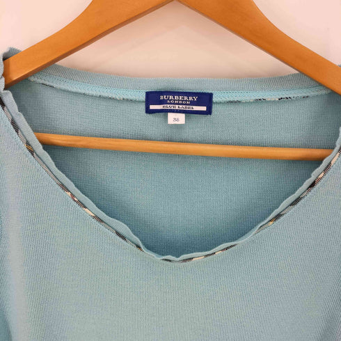 バーバリーブルーレーベル BURBERRY BLUE LABEL フリル切替 ニット タンクトップ レディース JPN:38