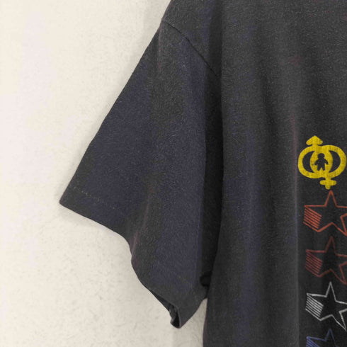 スクリーンスターズ SCREEN STARS 80s 青タグ初期 袖裾シングル USA製 March of Dimes フロントプリントクルーネックTシャツ メンズ L