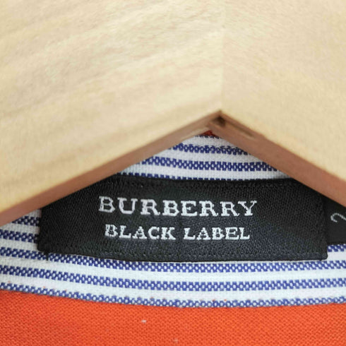 バーバリーブラックレーベル BURBERRY BLACK LABEL ワンポイント刺繍 ベーシックポロシャツ メンズ JPN:2