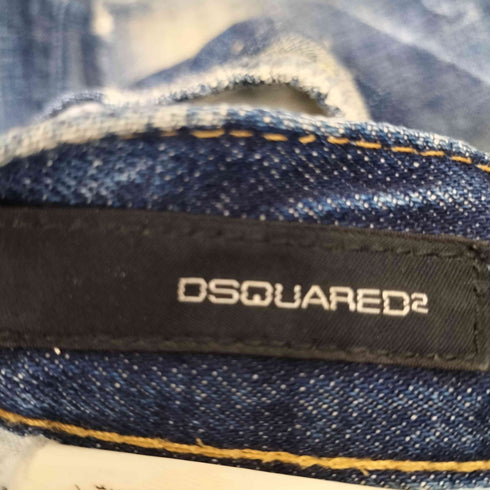 ディースクエアード DSQUARED2 ペイント加工 ダメージデニムハーフパンツ メンズ 36