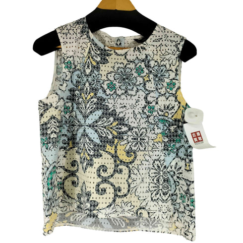 ザラ ZARA 花プリント ノースリーブ ブラウス レディース import:L