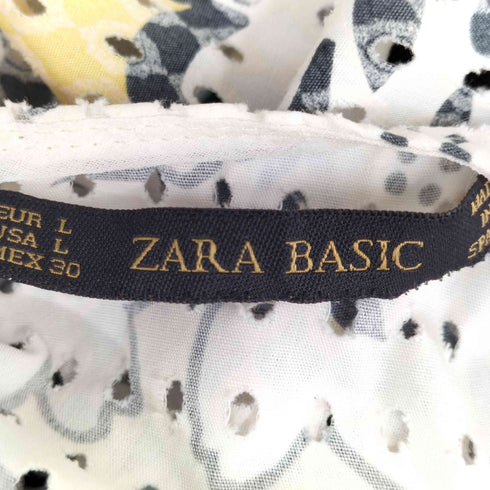 ザラ ZARA 花プリント ノースリーブ ブラウス レディース import:L