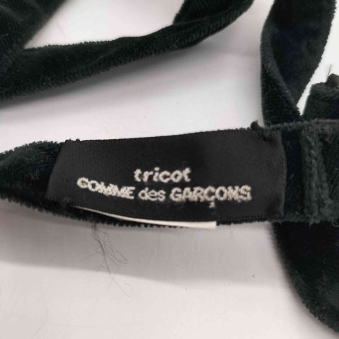 トリココムデギャルソン tricot COMME des GARCONS ビジュー ビーズ パール 装飾 ベロア ネクタイ ループタイ archive アーカイブ レディース