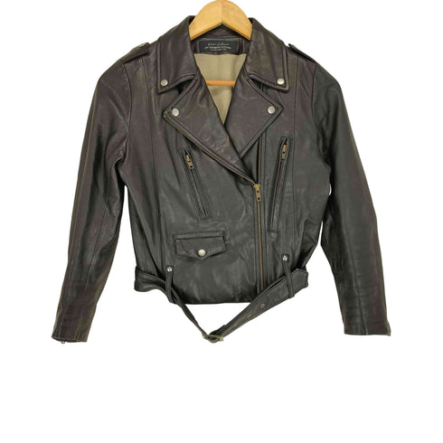 アダムエロペ Adam et Rope sheep leather ダブルライダースジャケット レディース JPN:38